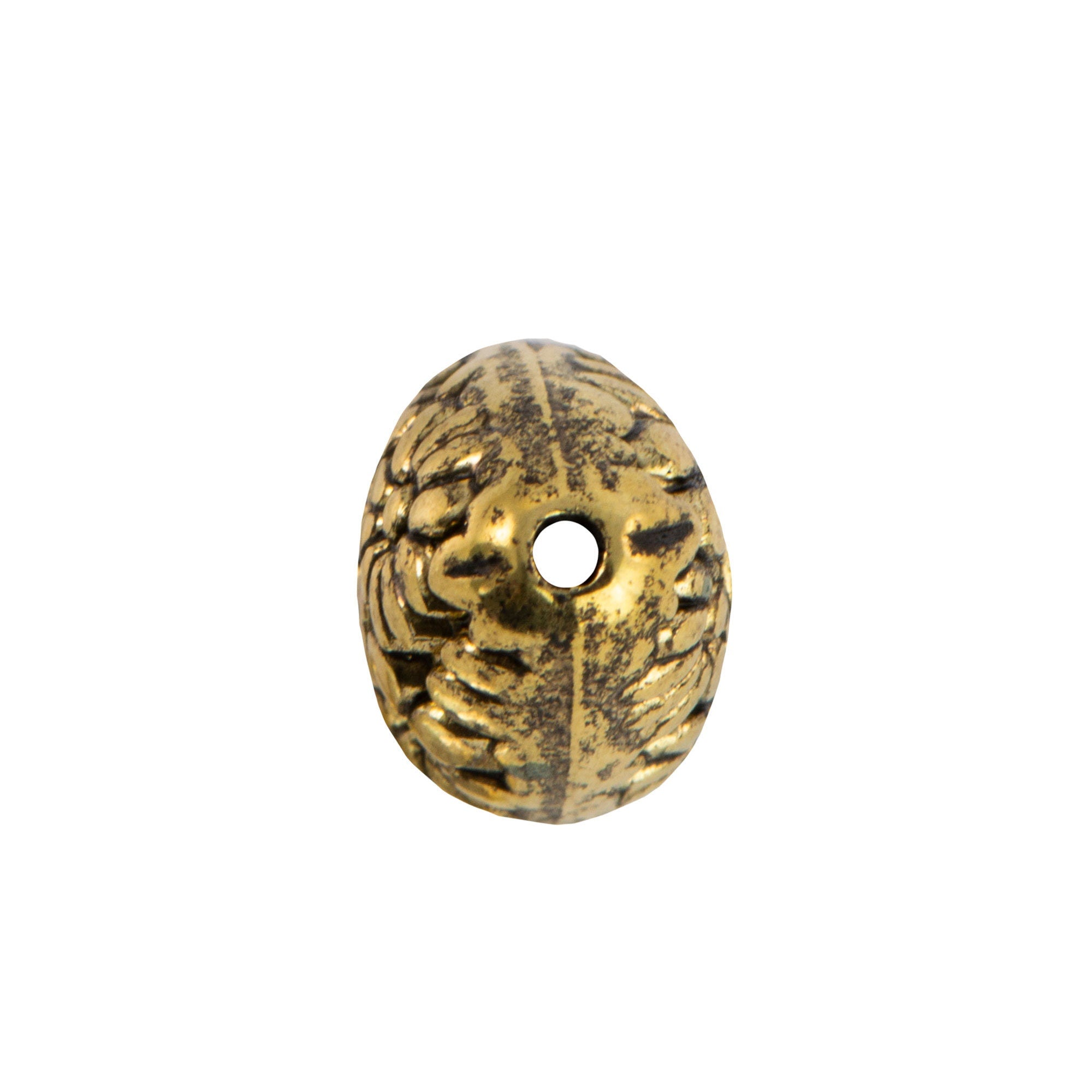 Antiqued Gold Floral Teardrop Beads Flowers bds454A