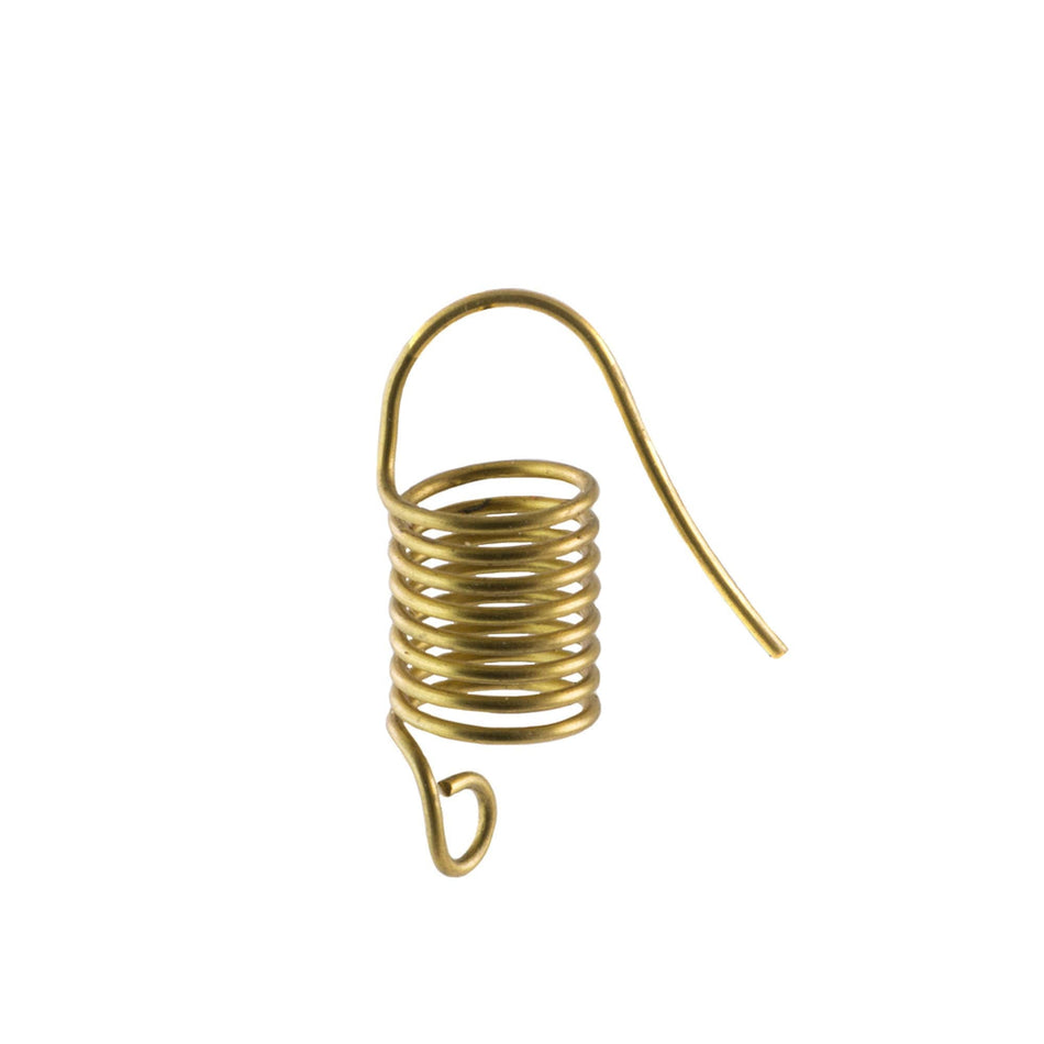 Raw Brass Short Coil Ear Wires Findings (6) fnd013D
