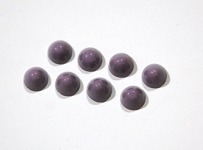 Vintage Opaque Purple High Dome Glass Cabochons 7mm cab701KK