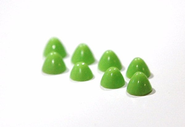 Vintage Opaque Green High Dome Glass Cabochons 7mm cab701HH