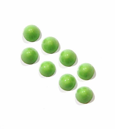 Vintage Opaque Green High Dome Glass Cabochons 7mm cab701HH