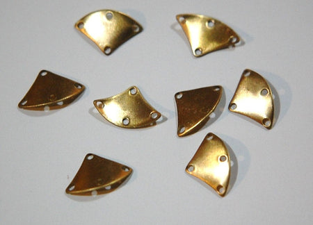 4 Hole Raw Brass Triangle Connector Chandelier Findings style A (8) mtl203B
