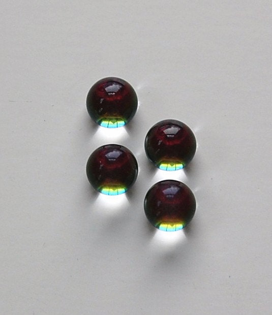 Czech Crystal Vitrail Clear Ball Cabochon 10mm (4) cab357A