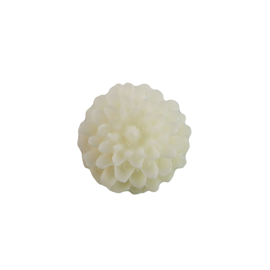 10mm White Dahlia Flower Acrylic Cabochon (6)