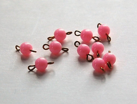 Vintage Pink Acrylic Bead Connector Drops drp096A