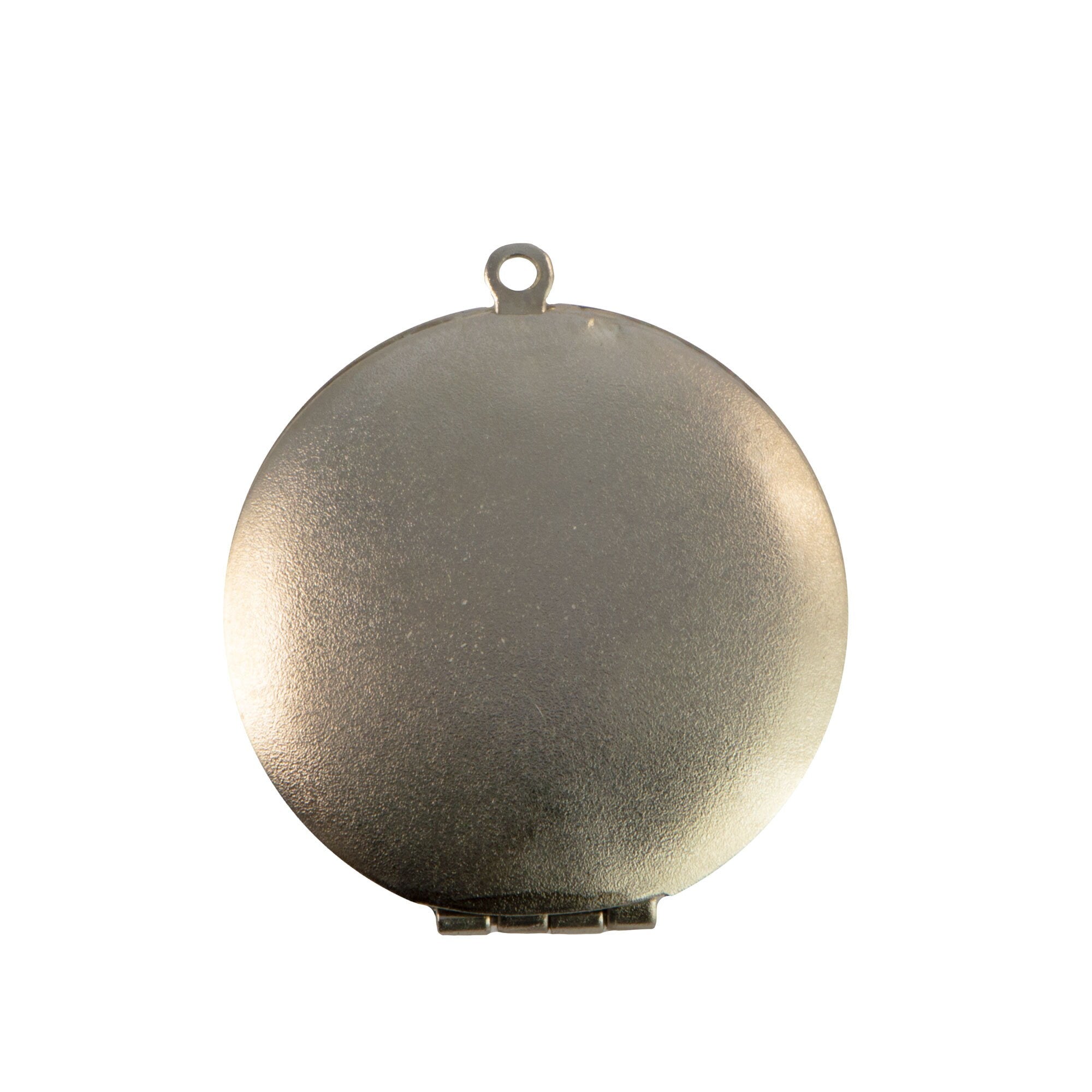 35mm Silver Plated Etched Round Locket (1)