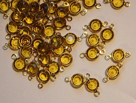 2 Loop Lime Swarovski Brass Channel Set Drops cha003F