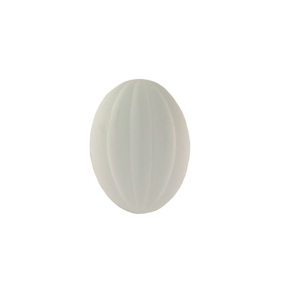 18x13mm Matte Crystal Ribbed Glass Oval Cabochons (2)
