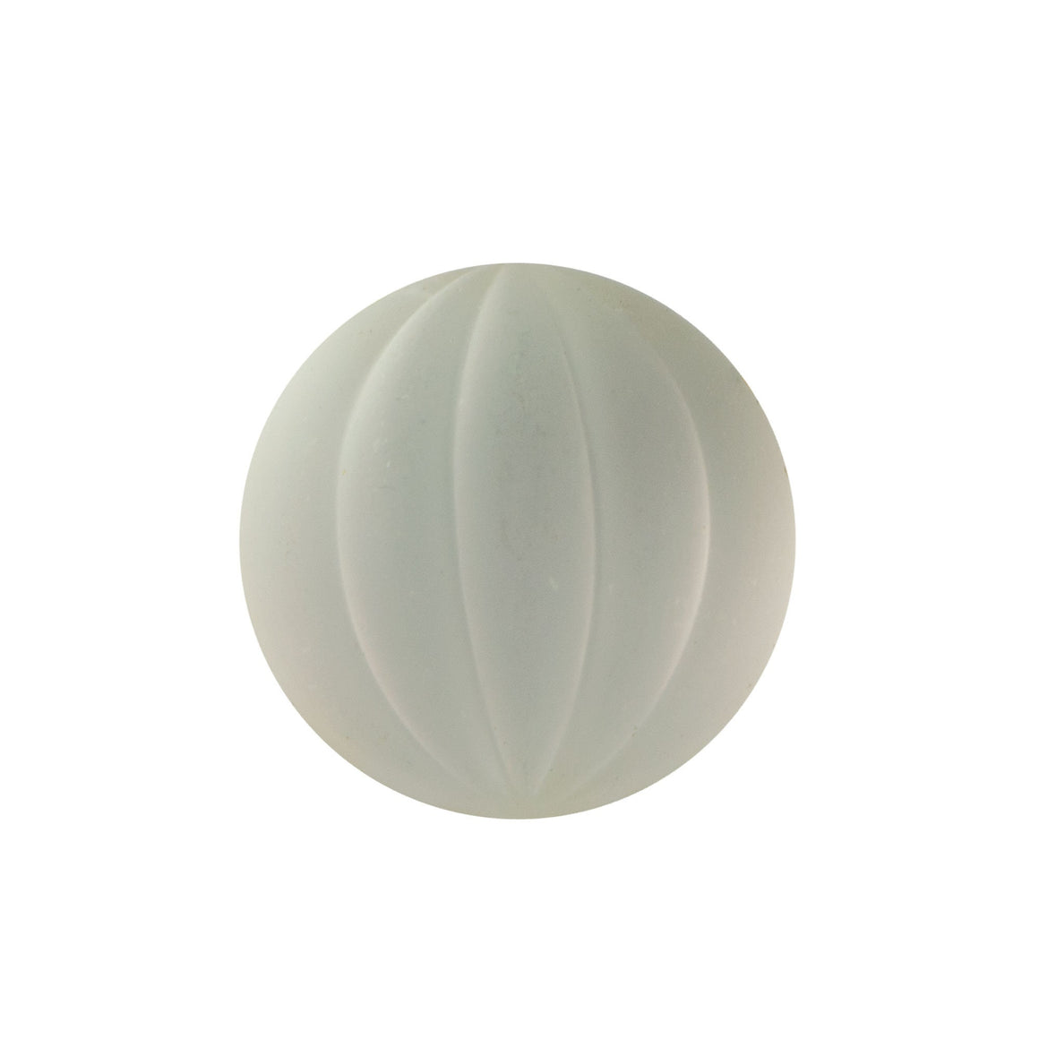 15mm Matte Crystal Ribbed Glass Round Cabochons (2)