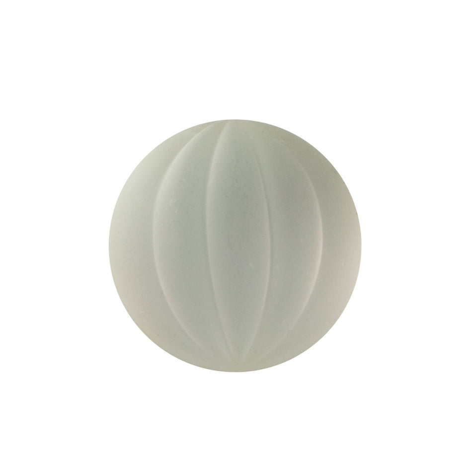15mm Matte Crystal Ribbed Glass Round Cabochons (2)