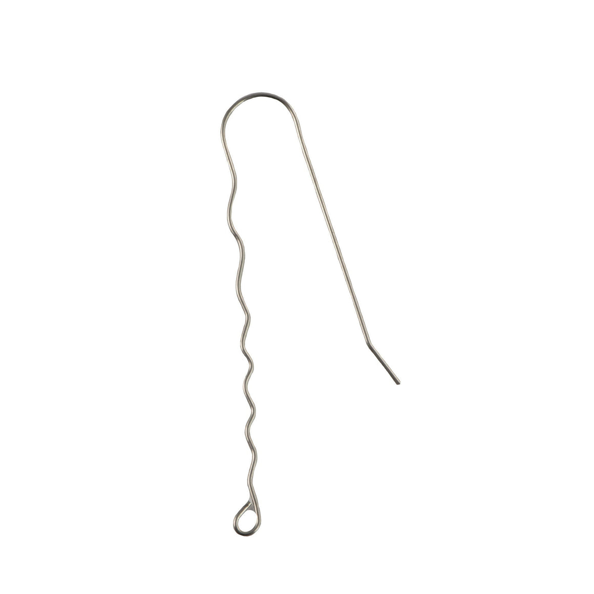 Surgical Steel Wavy Long Ear Wires (12)