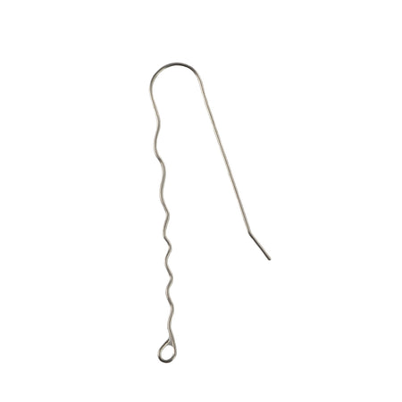 Surgical Steel Wavy Long Ear Wires (12)