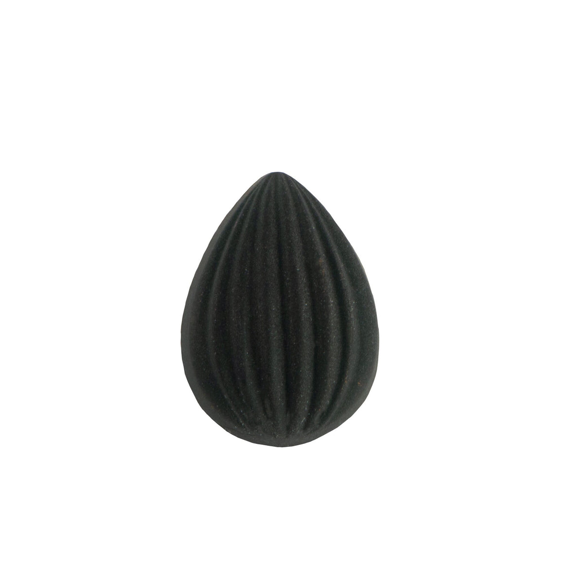 18x13mm Matte Montana Ribbed Glass Pear Cabochons (2)