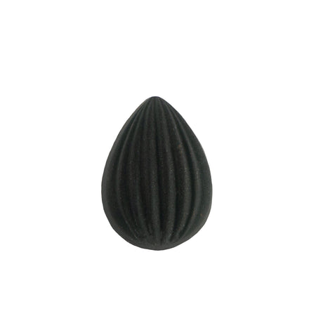 18x13mm Matte Montana Ribbed Glass Pear Cabochons (2)