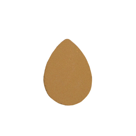 18x13mm Matte Smoky Topaz Ribbed Glass Pear Cabochons (2)