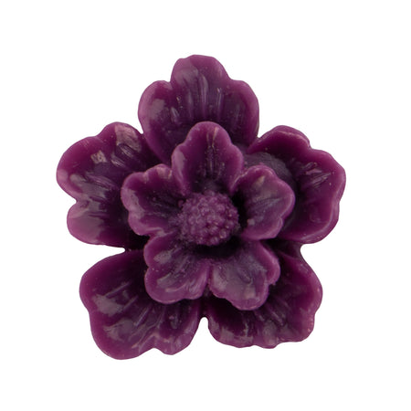 22mm Dark Purple Acrylic Flower Cabochon (2)