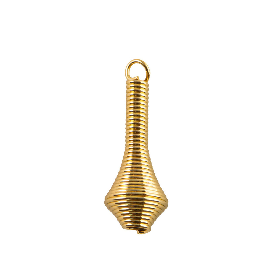 Vintage Gold Plated Coiled Pendant Drop w/ Loop (6) fnd400C