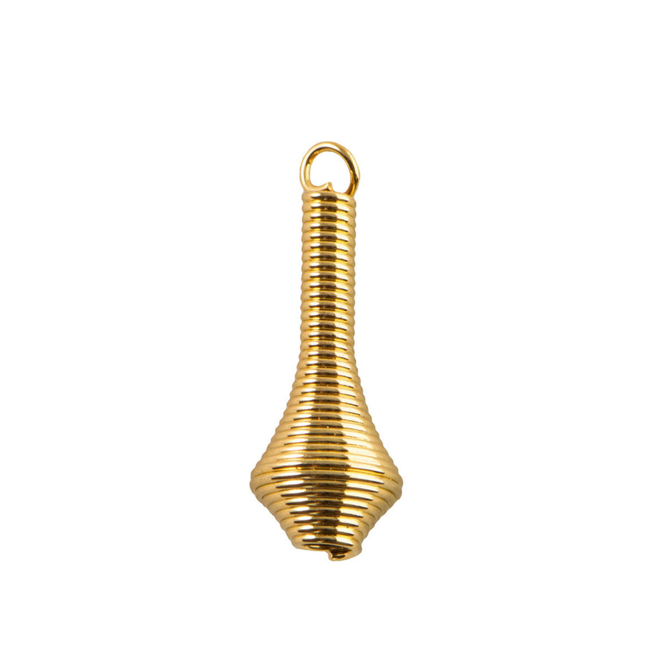 Vintage Gold Plated Coiled Pendant Drop w/ Loop (6) fnd400C