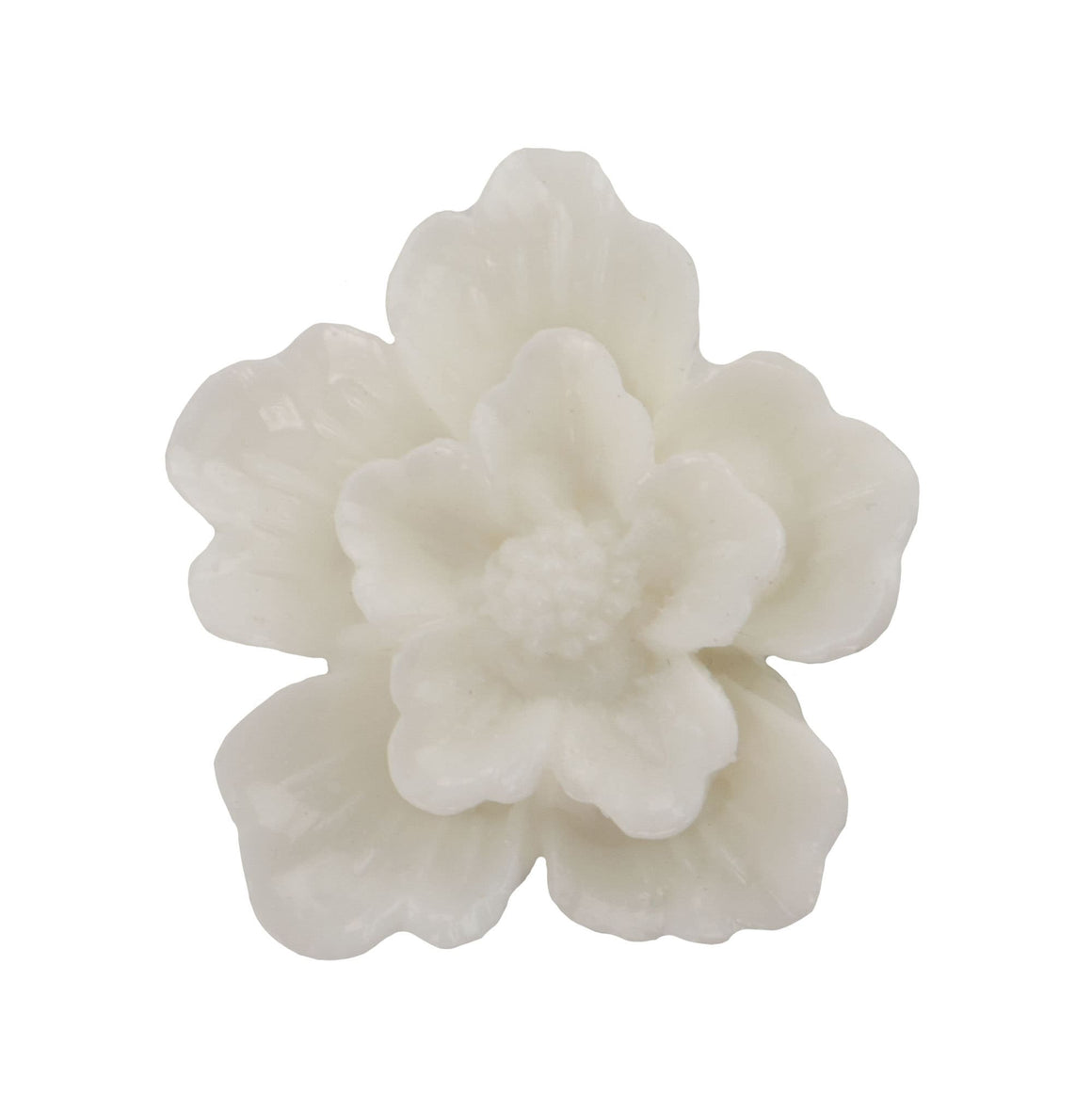 22mm White Acrylic Flower Cabochon (2)