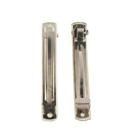 Vintage Clear Acrylic Top Base Barrettes (2)