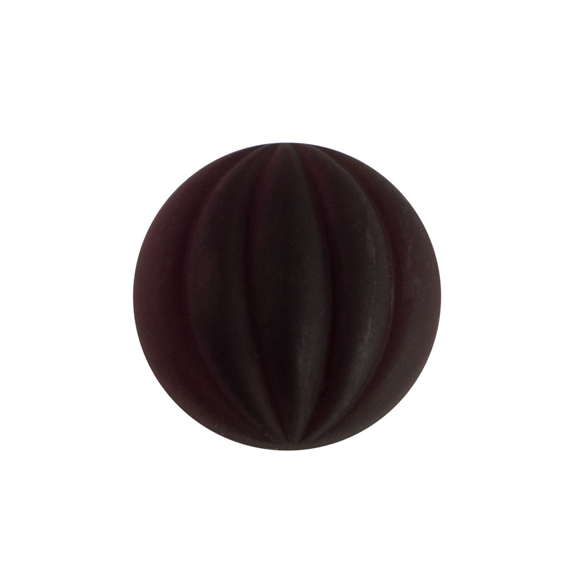 15mm Matte Amethyst Ribbed Glass Round Cabochons (2)
