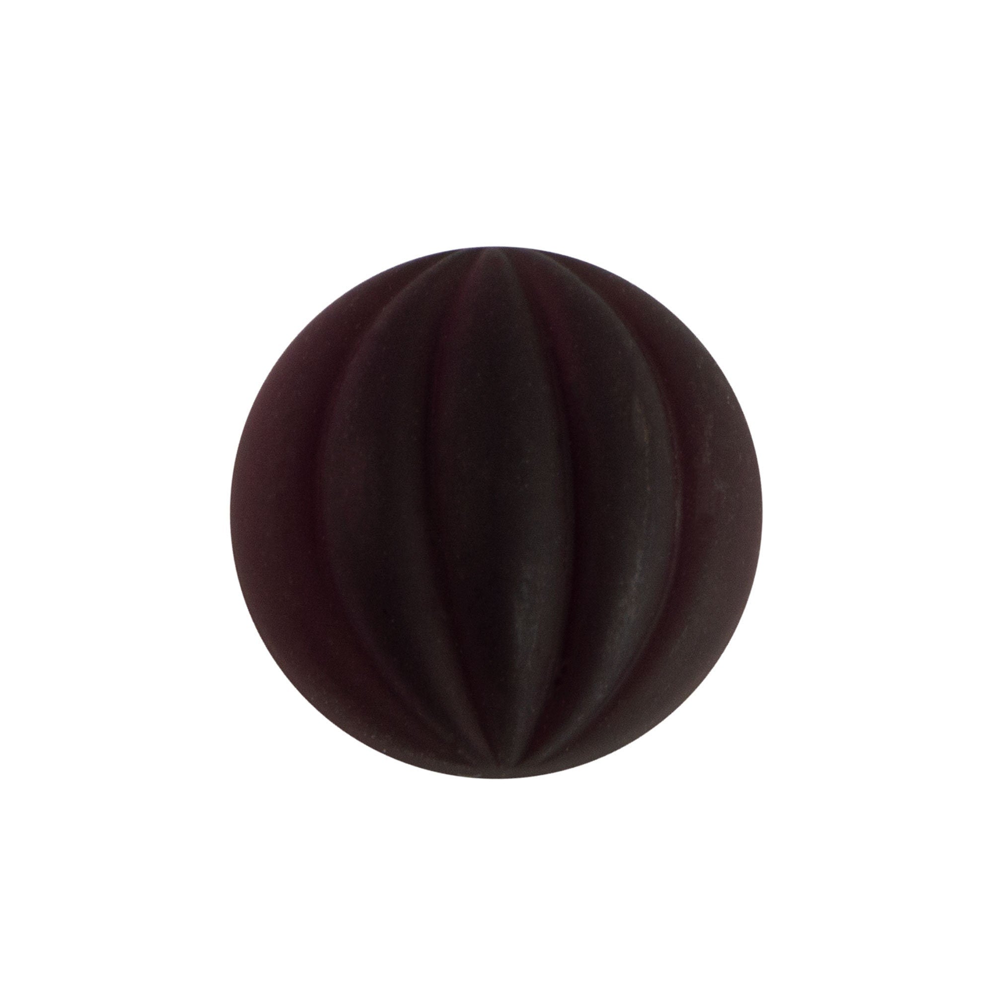 15mm Matte Amethyst Ribbed Glass Round Cabochons (2)