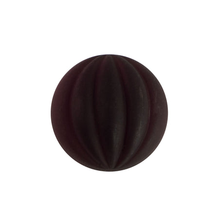 15mm Matte Amethyst Ribbed Glass Round Cabochons (2)