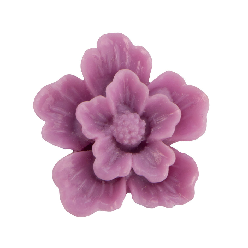 22mm Light Purple Acrylic Flower Cabochon (2)