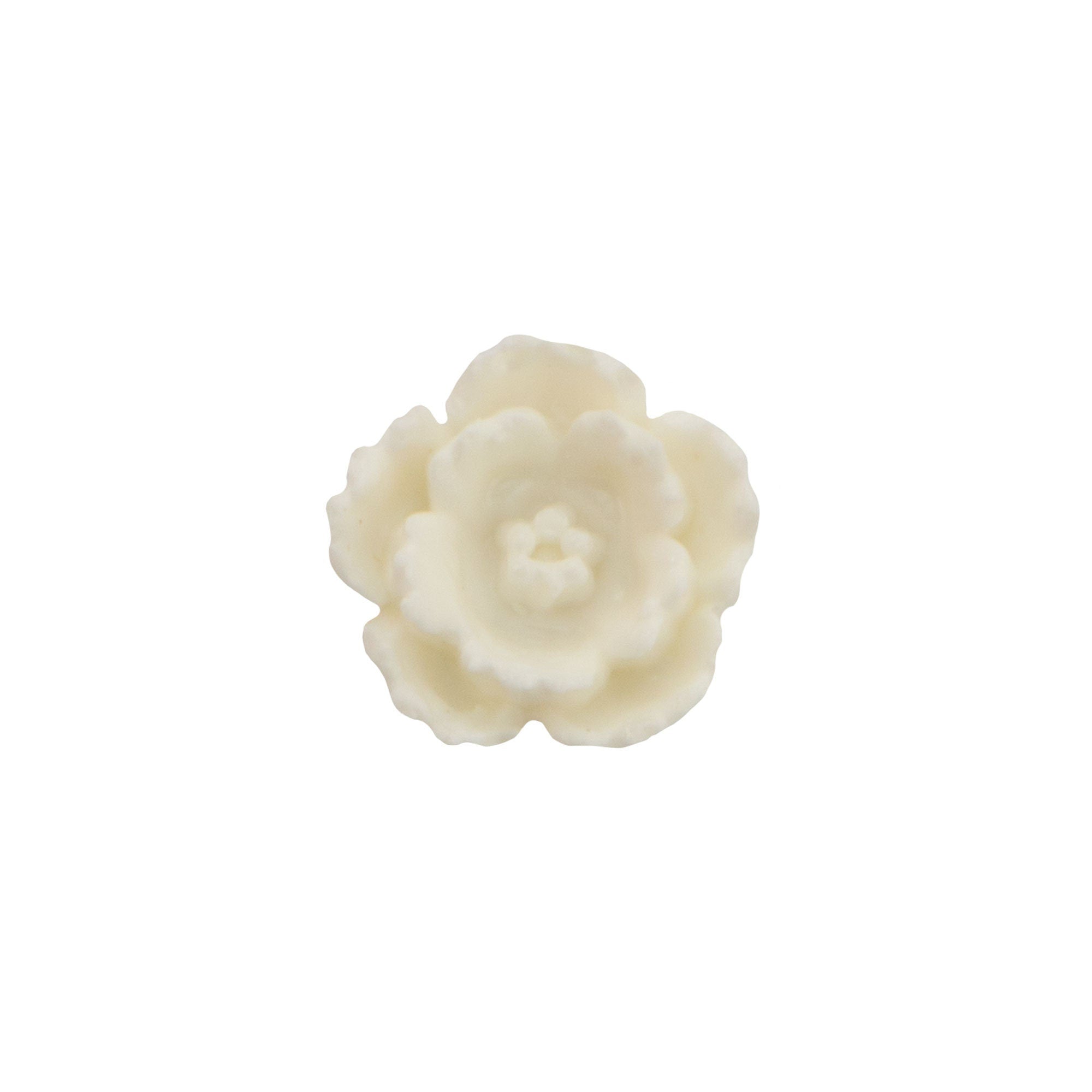 9mm White Acrylic Flower Cabochon (8)