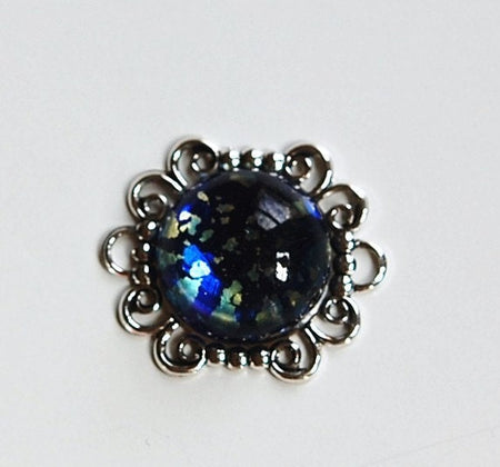 Dark Blue Foil Opal Round Cabochon 18mm (1) cab3008H
