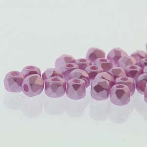 2mm Pastel Light Rose True 2 Czech Faceted Fire Polished Glass Beads (2g)