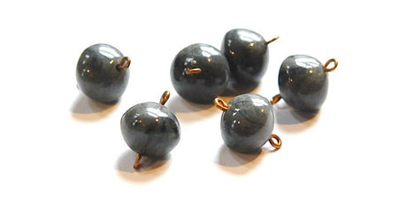 Vintage Gray Marbled Acrylic 2 Loop Connector Beads chr082