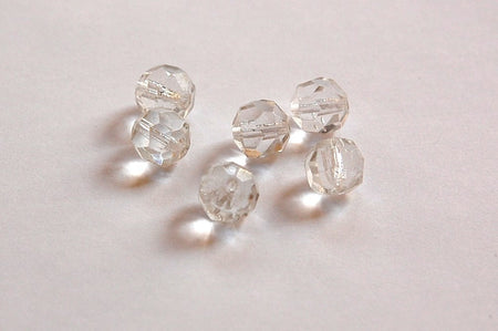 Vintage Crystal Clear Faceted Beads Germany grm035C