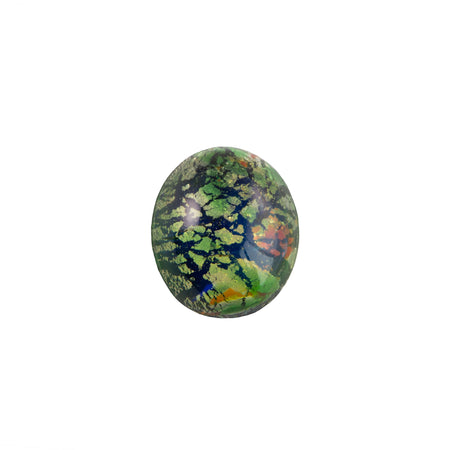 Green Foil Opal Glass Cabochons 12x10mm (2) cab5003B