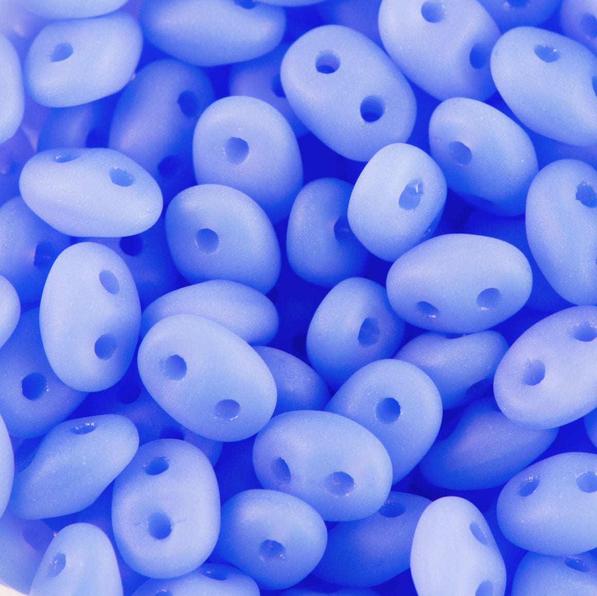 2/5MM MATUBO SUPERDUO Matte Milky Sapphire Beads