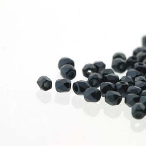 2mm 2 Pastel Montana Blue True 2 Czech Faceted Fire Polished Glass Beads (2g)