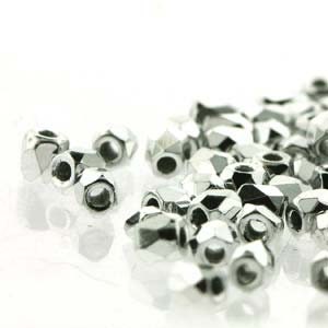 2mm Crystal Full Labrador True 2 Czech Faceted Fire Polished Glass Beads (2g)