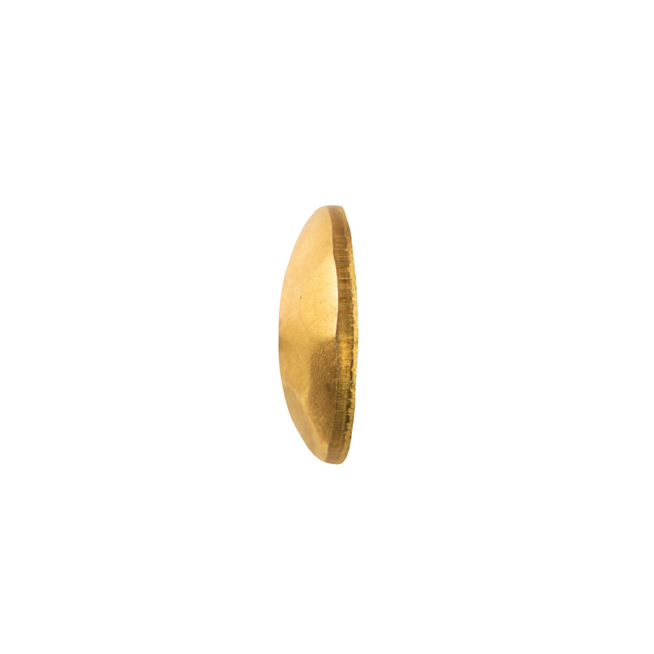 1 Hole Raw Brass Hammered Domed Bead Cap  8mm (10)
