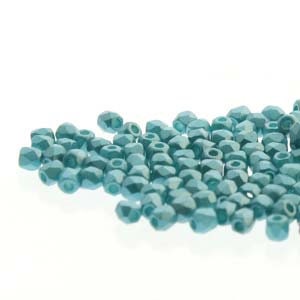 2mm Pastel Emerald True 2 Czech Faceted Fire Polished Glass Beads (2g)