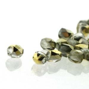2mm Crystal Amber True 2 Czech Faceted Fire Polished Glass Beads (2g)