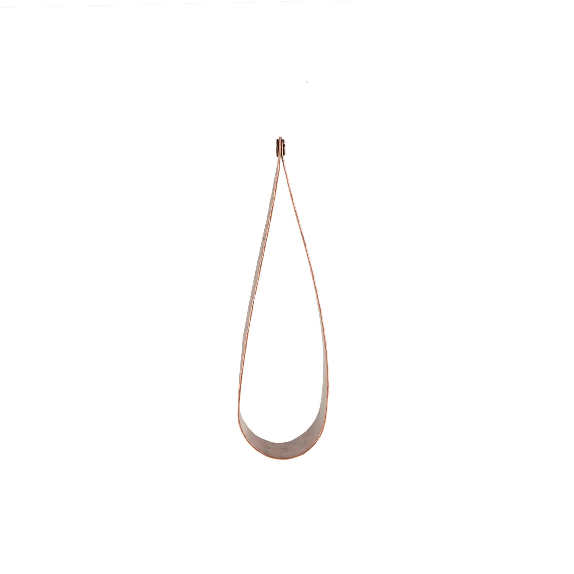 1 Hole Copper Ox Small Hammered 3D Teardrop Hoop Pendant 39x13mm (2)
