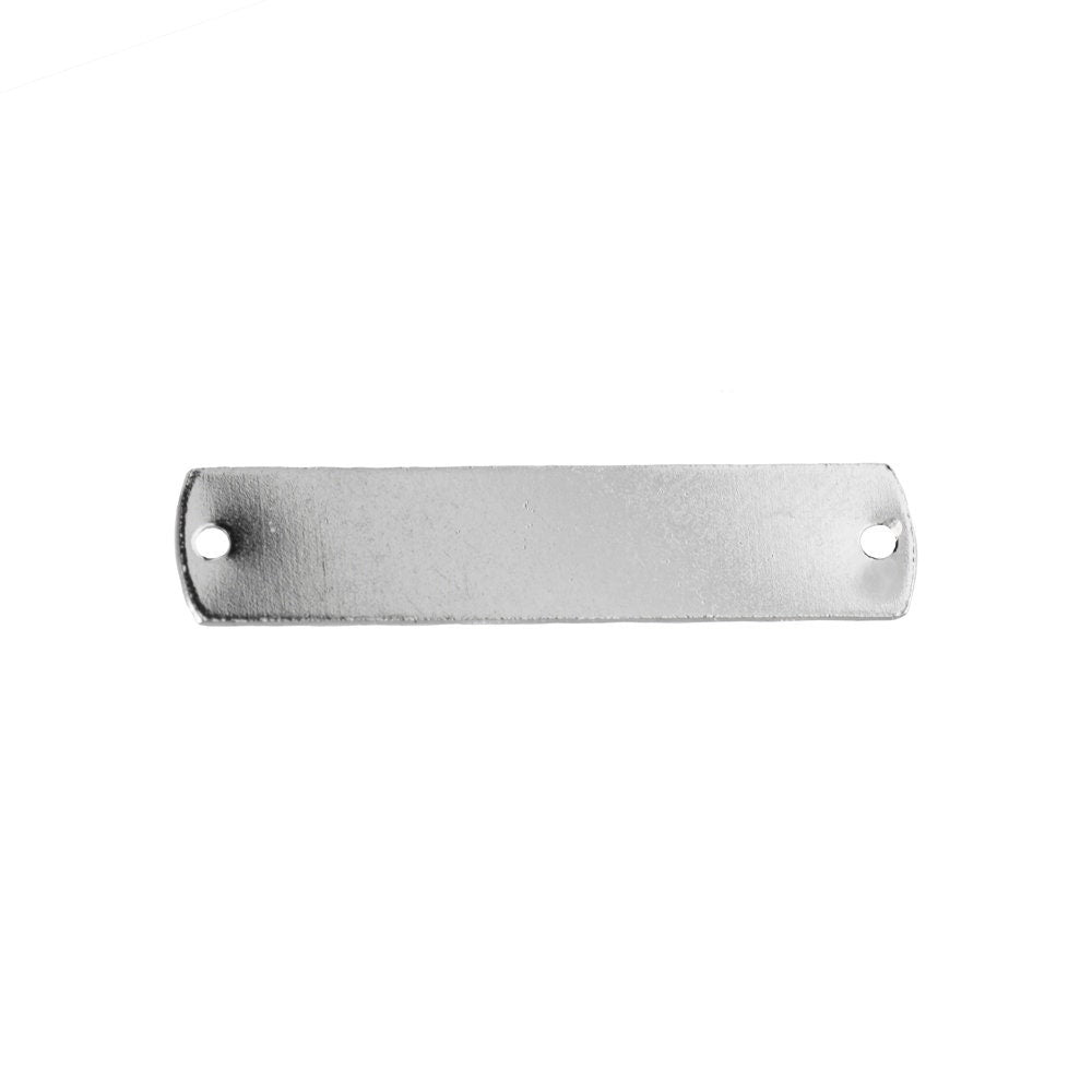 2 Hole Silver Plated Flat Pad Rectangle Connector (8)