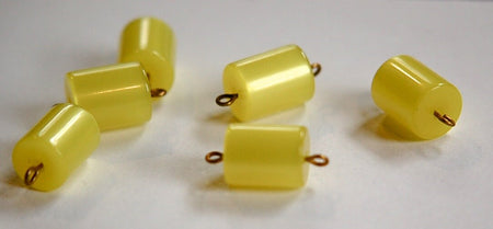 Vintage Yellow Moonglow Lucite Connector Charms drp108