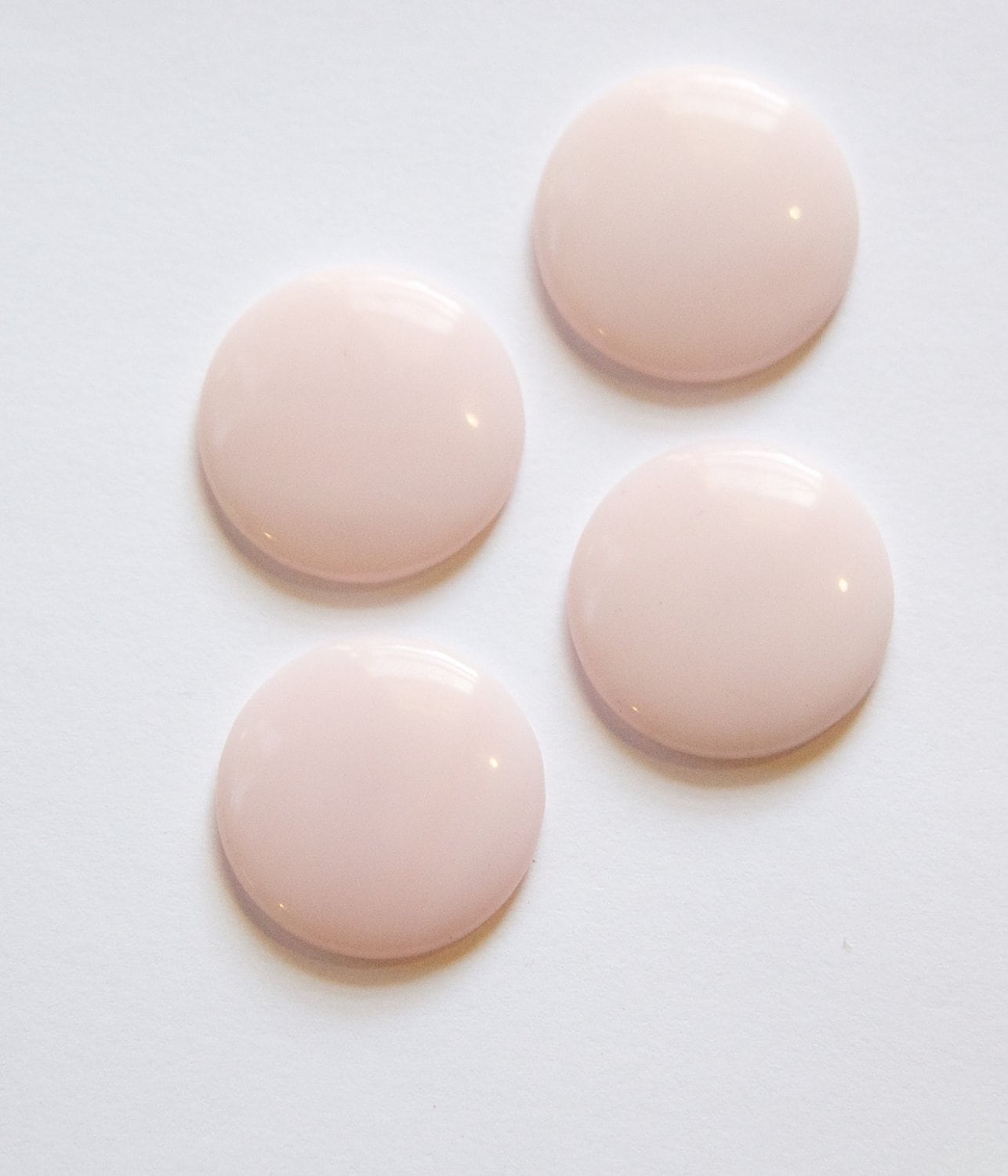 Vintage Pale Pink Glass German Cabochons 22mm cab247J