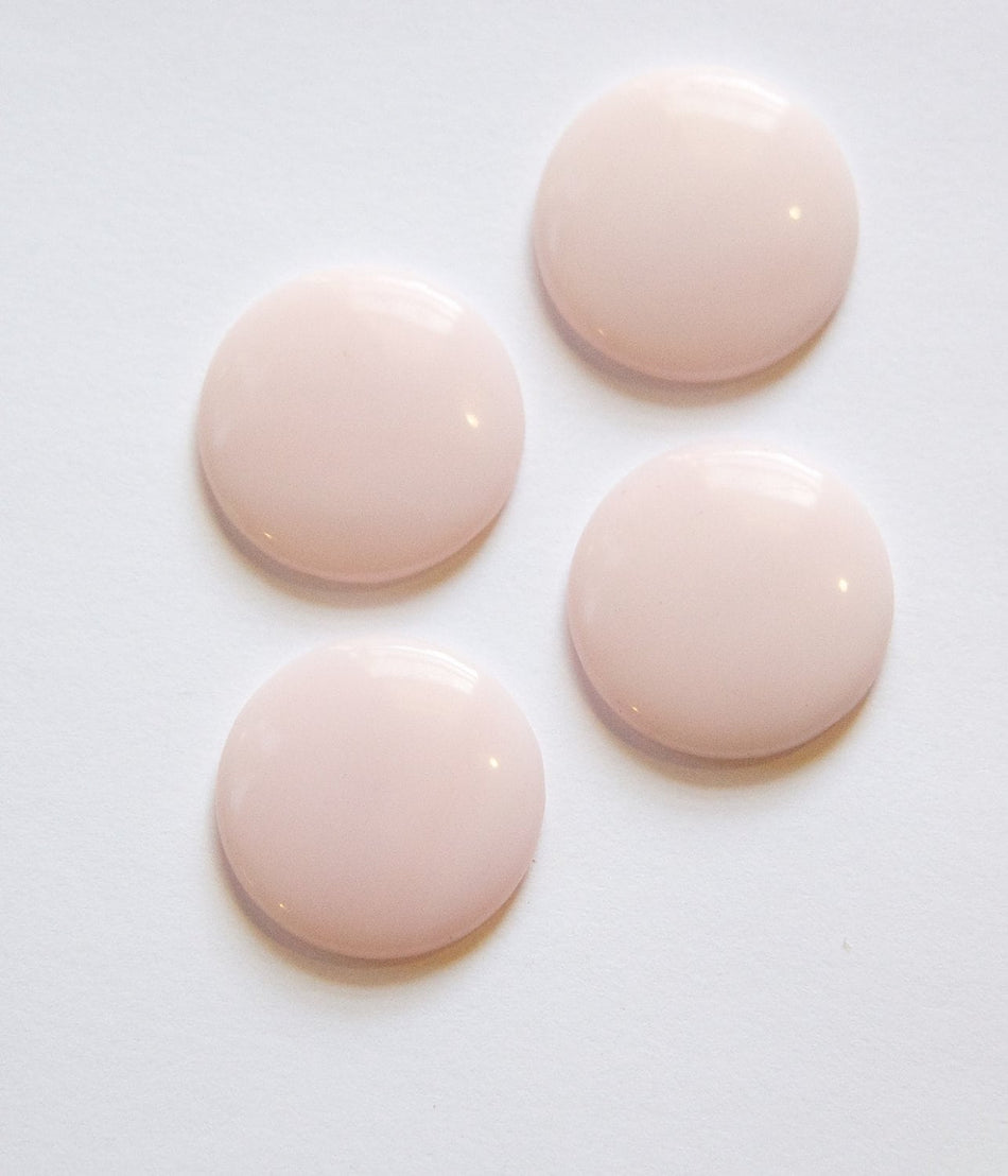 Vintage Pale Pink Glass German Cabochons 22mm cab247J