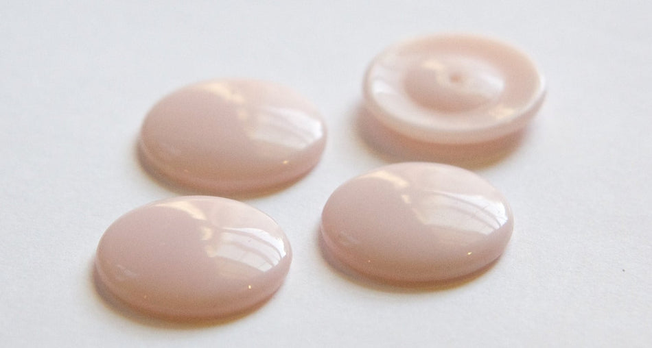 Vintage Pale Pink Glass German Cabochons 22mm cab247J