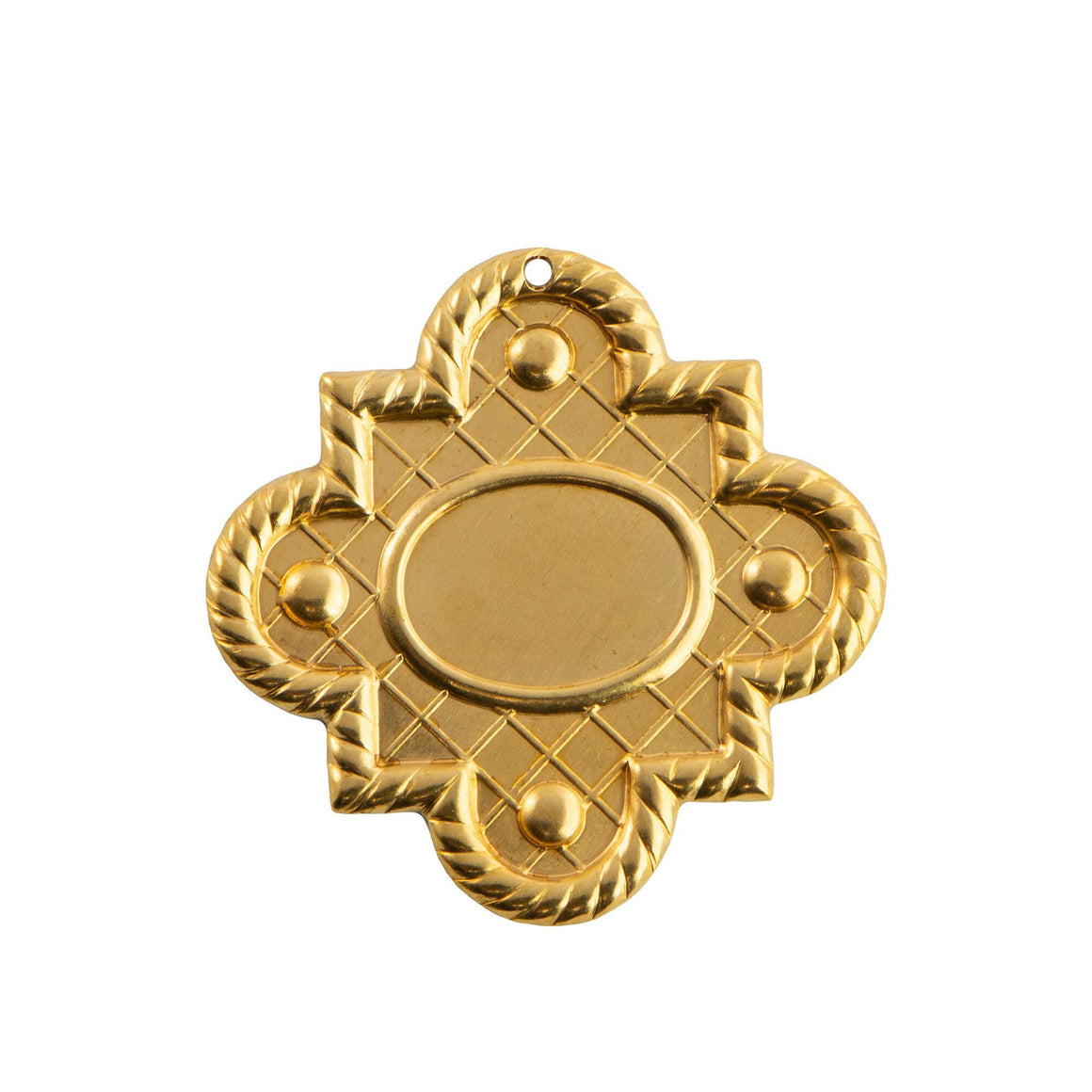1 Hole Raw Brass Pendant with Horizontal 14x10mm Setting (4)