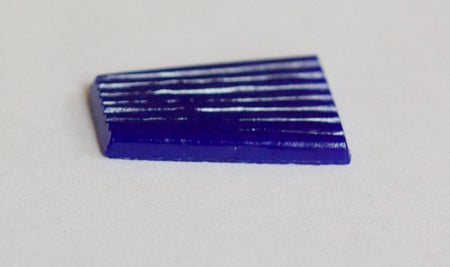 Vintage Navy Blue Glass Ribbed Trapezoid Cabochon cab291