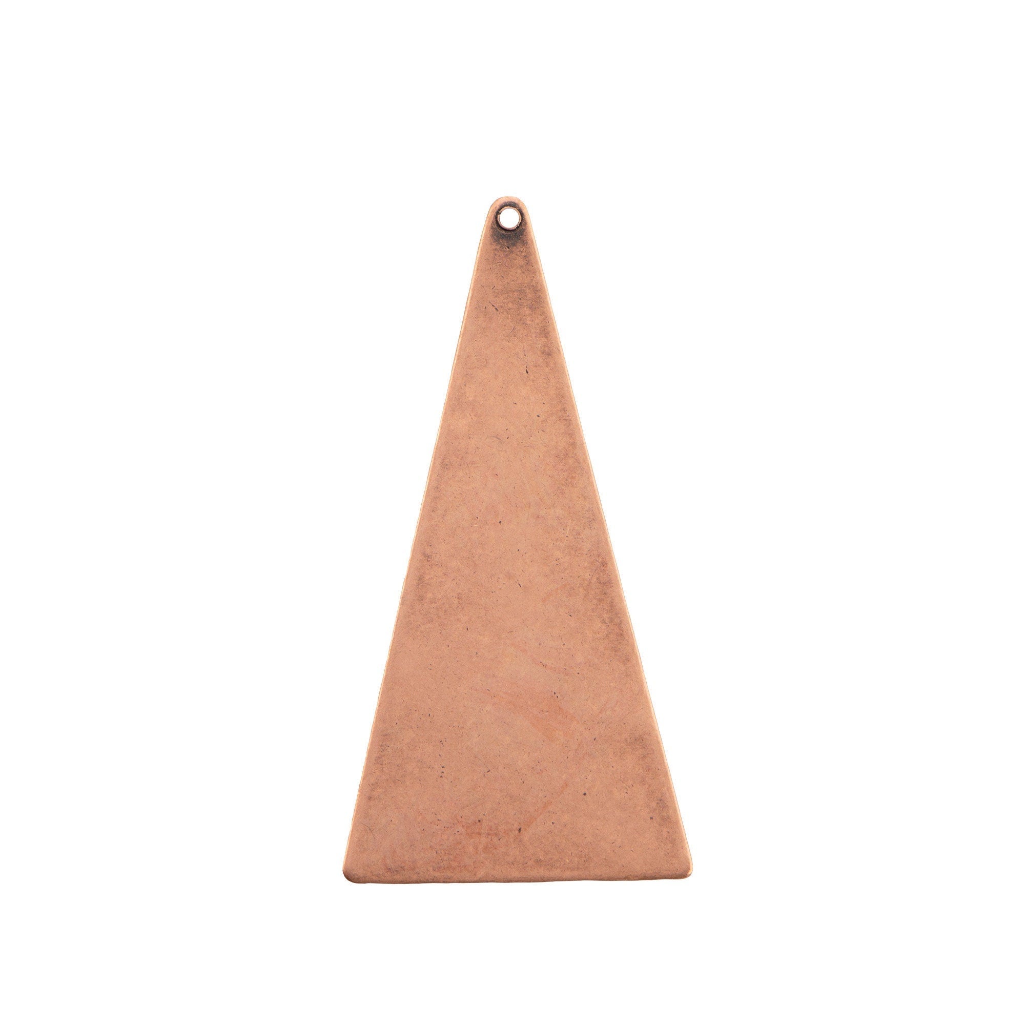 1 Top Hole Copper Ox Plated Large Narrow Triangle Pendant (4) mtl-00200M