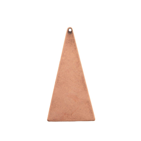 1 Top Hole Copper Ox Plated Large Narrow Triangle Pendant (4) mtl-00200M